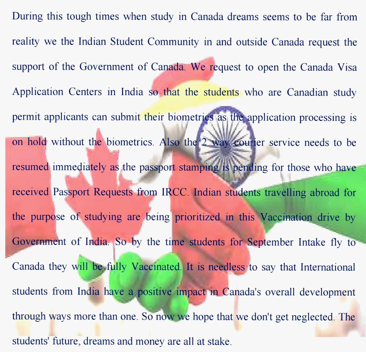 jmehta1756's tweet photo. @Meet2404 @CanadainIndia @VFSGlobal @vfsglobalcare @CanadianPM Please Resume Two way courier service in India for passport stamping in VFS.
Our money and future are at risk🙏🇮🇳🇨🇦y
#openvfscanadainindia 

 #openvfsindia @nadirypatel @CanadainIndia @CitImmCanada @marcomendicino @JustinTrudeau @VFSGlobal @GAC_Corporate @GlblCtzn @TheTorontoSun https://t.co/w2L9lCaxVB