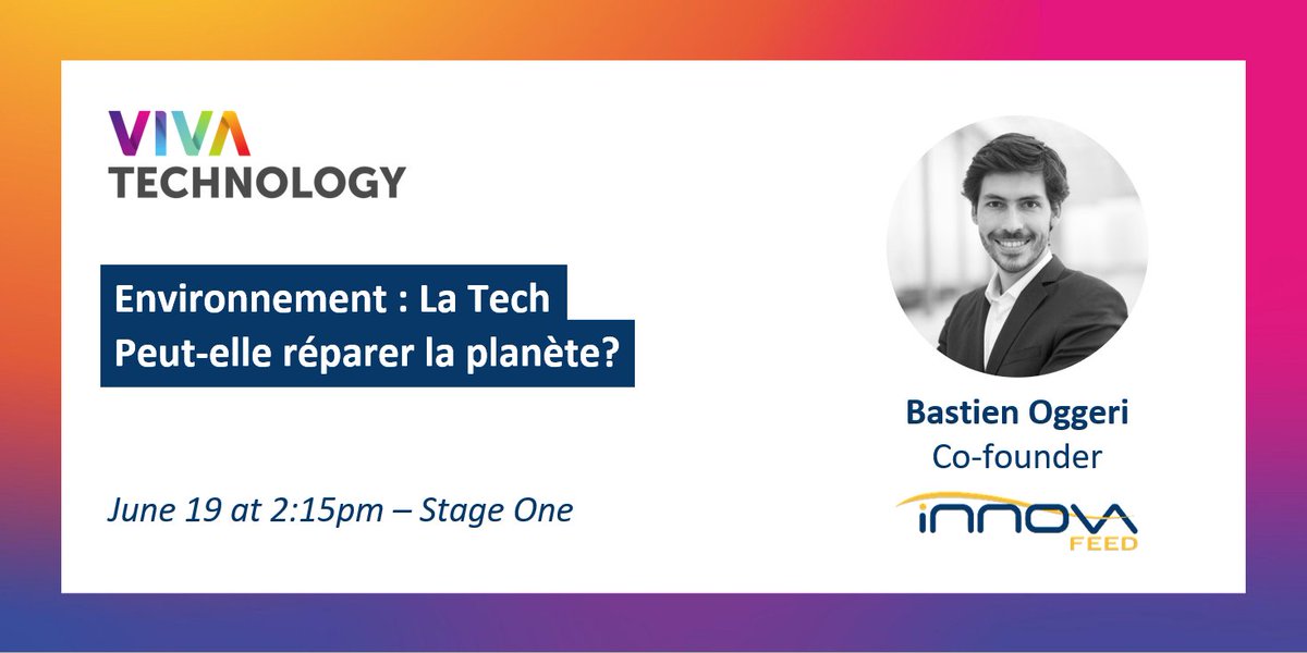 Join us today at 2:15pm at #Vivatech, at the panel "Environnement: La tech peut-elle réparer la planète?”, on the main stage, with @julienvidalccpm, <a href="/SylvieOuziel/">SylvieOuziel</a>, <a href="/XavieraKowo/">Xaviera Kowo</a>, <a href="/PierreLouette/">Pierre Louette</a> and our co-founder Bastien Oggeri