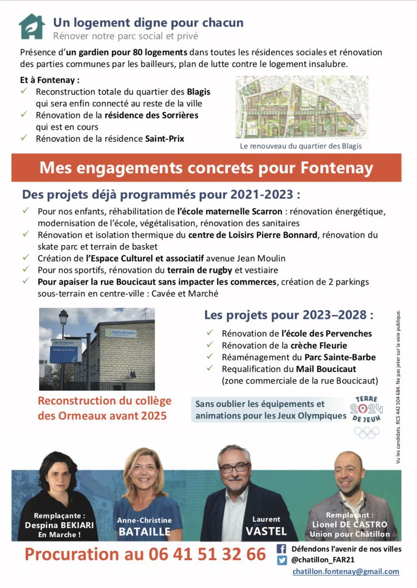 chatillon_FAR21's tweet photo. 👊 Dimanche, VOTEZ pour renouvelez votre confiance aux élus qui ont fait leurs preuves.

 🙌 Ensemble poursuivons la dynamique impulsée !

➡️ Choisissez l’efficacité et la proximité

🗳 VOTEZ @acbataille et @laurent_vastel 🚀🚀 https://t.co/v2tgy4TMUF
