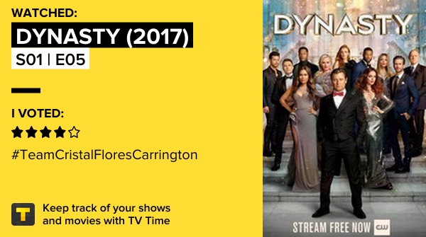 I've just watched episode S01 | E05 of Dynasty (2017)! tvtime.com/r/1QzXn #tvtime
