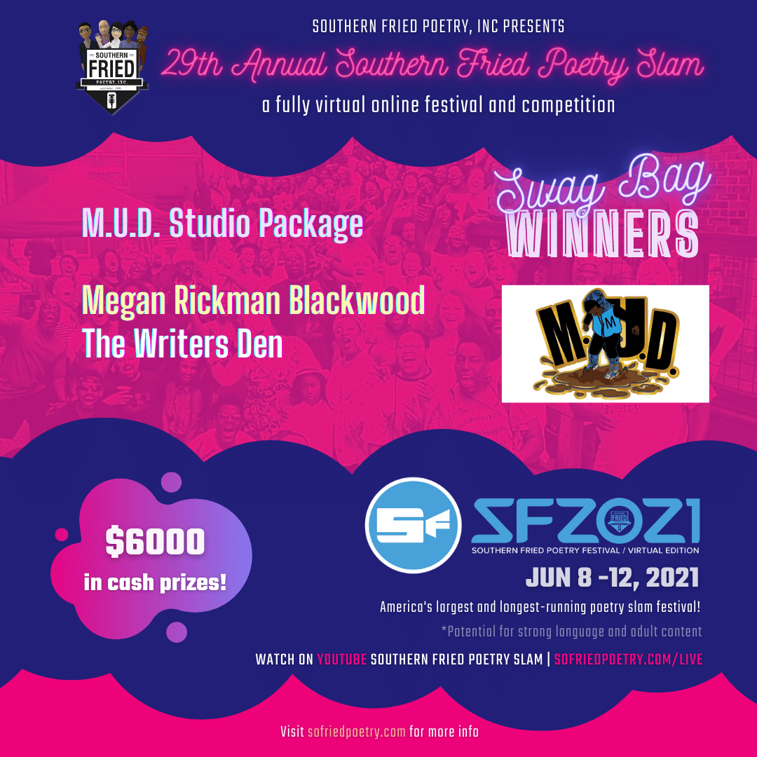 Gifts from our Digital Swag Bag were picked at random from competitors of our #SF2021 Tournament last week. Congratulations to the winners!

#SOFRIEDPOETRY #SOFRIEDPOETRY2021 #SOFRIED2021 #SOUTHERNFRIEDPOETRYSLAM #VirtualPoetryFest #VPF2021 #poets #poetrylovers #poems