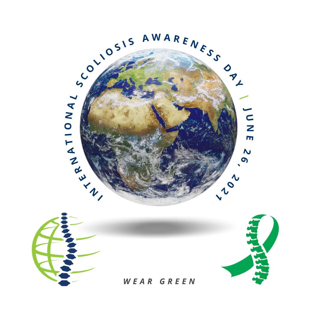 SRS_org's tweet photo. Don't forget to wear green on Saturday, June 26, 2021 and post a picture using #InternationalScoliosisAwarenessDay. Tag #SRS in your posts and photos as well, we'd love to see our feed full of green.
#ISAD2021 #ScoliosisAwarenessDay #ScoliosisAwarenessMonth #ScoliosisAwareness https://t.co/loFRKHOvN0