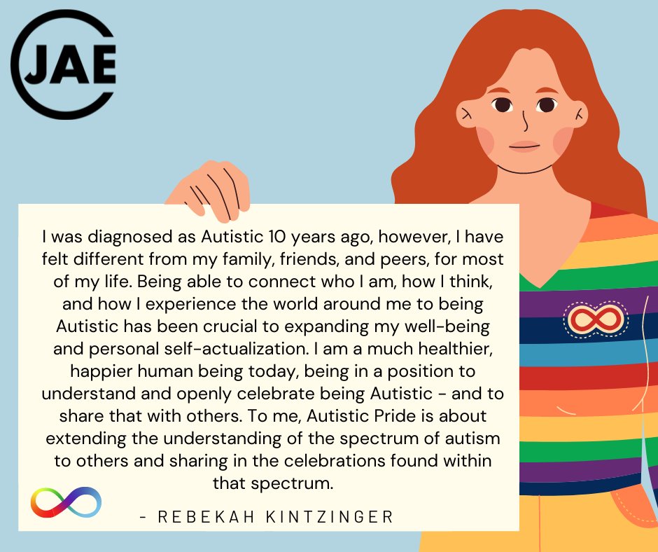 TheCJAE's tweet photo. Today in honour of Autism Pride Day, a few of the CJAE Editors had the following to say. #AutisticPrideDay2021 #autismprideday 

Aujourd'hui, en l'honneur de la journée de la fierté de l'autisme, quelques rédacteurs du RCÉA ont fait les commentaires suivants. #autisme https://t.co/UuuZQ4ilpi