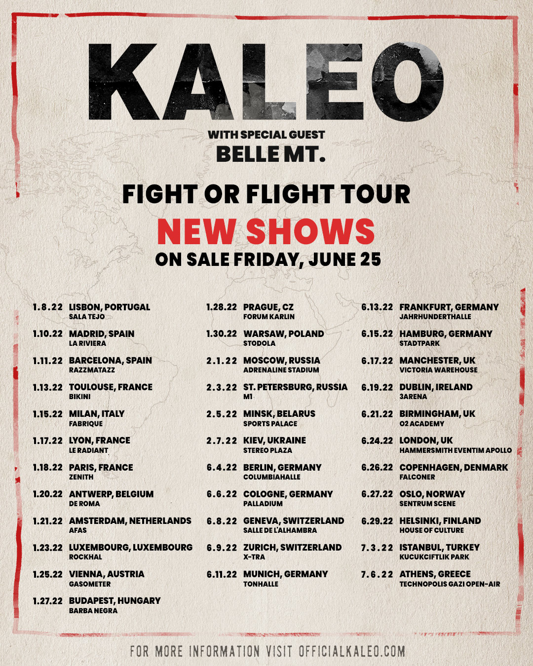 KALEO on Twitter "We are thrilled to announce the following European