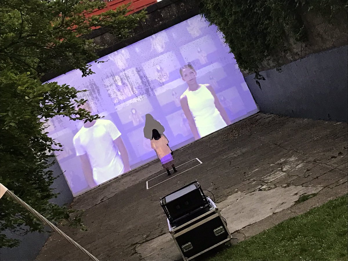 MaireLogue's tweet photo. The beauty of our #Listowel Ball Alley being brought to light and life #InTheMagicHour by @CoisCeim @Brightening_Air @KerryCoArts @artscouncil_ie https://t.co/tCxIkLvurg