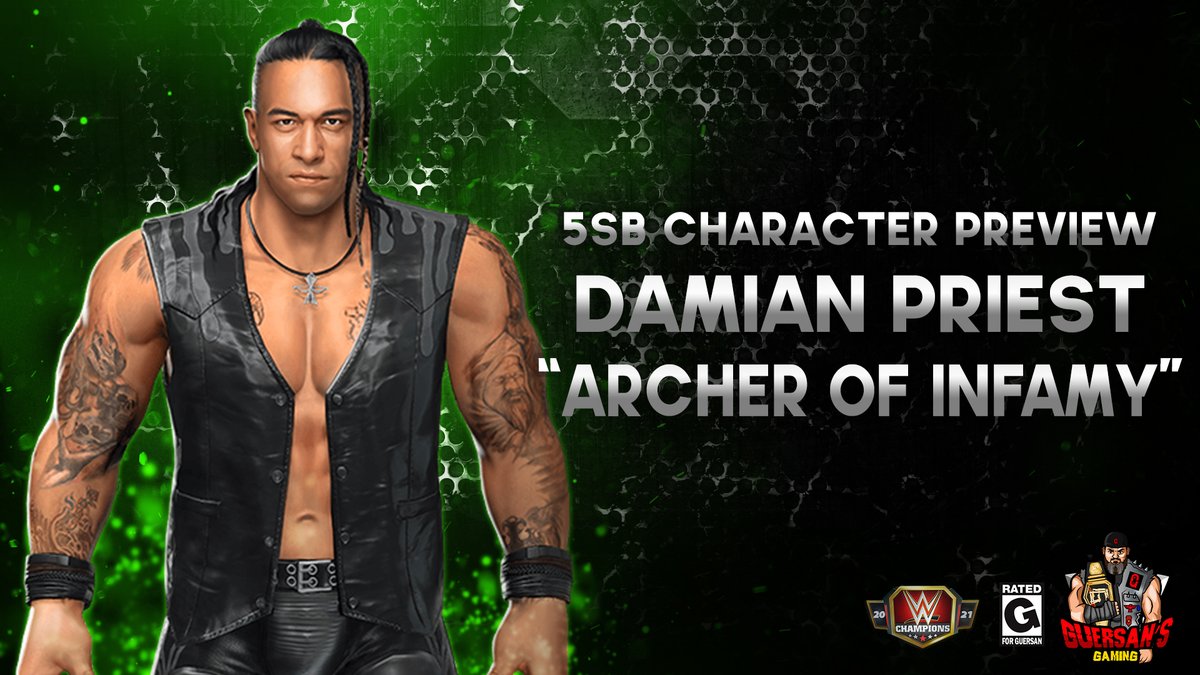 GuersansGaming's tweet photo. Character Preview: Damian Priest "Archer of Infamy" Gameplay! @WWEChampions #WWEChampions #WWE @WWE @ArcherOfInfamy #DamianPriest #CharacterPreview https://t.co/onydqnXBQn https://t.co/y2LOH0C5rv