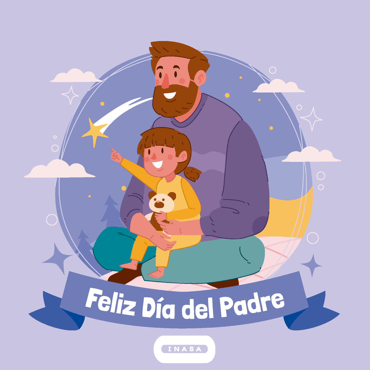Algunos héroes no tienen capa... ​
a estos los llamamos 𝐏𝐚𝐩𝐚́ .​
​
¡Les deseamos a todos un Feliz día del Padre!