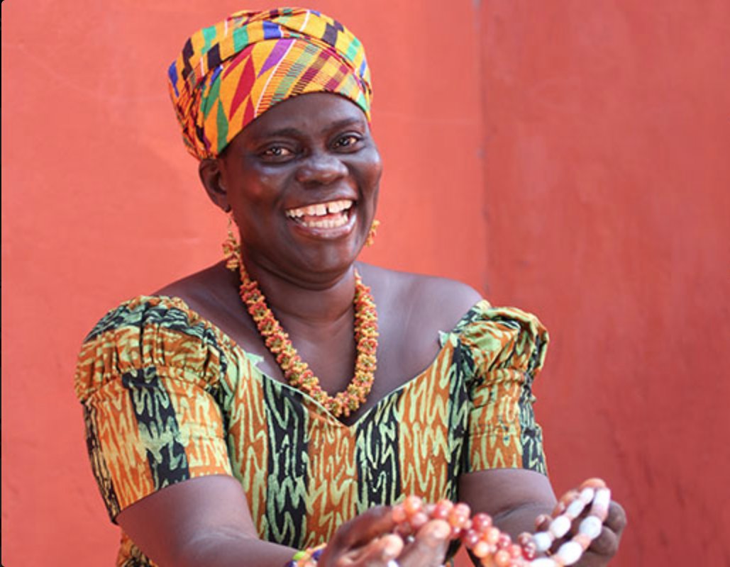 At NOVICA we live by one simple mantra..... SPREAD HAPPINESS! 
How do we do that? 
Find out here: bit.ly/3vFrZru
#handmade4life
(Artisan, Rachel Armah pictured.)