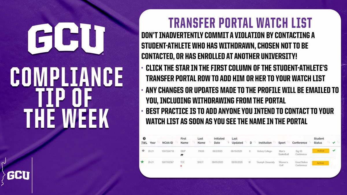 GCU Compliance tweet media