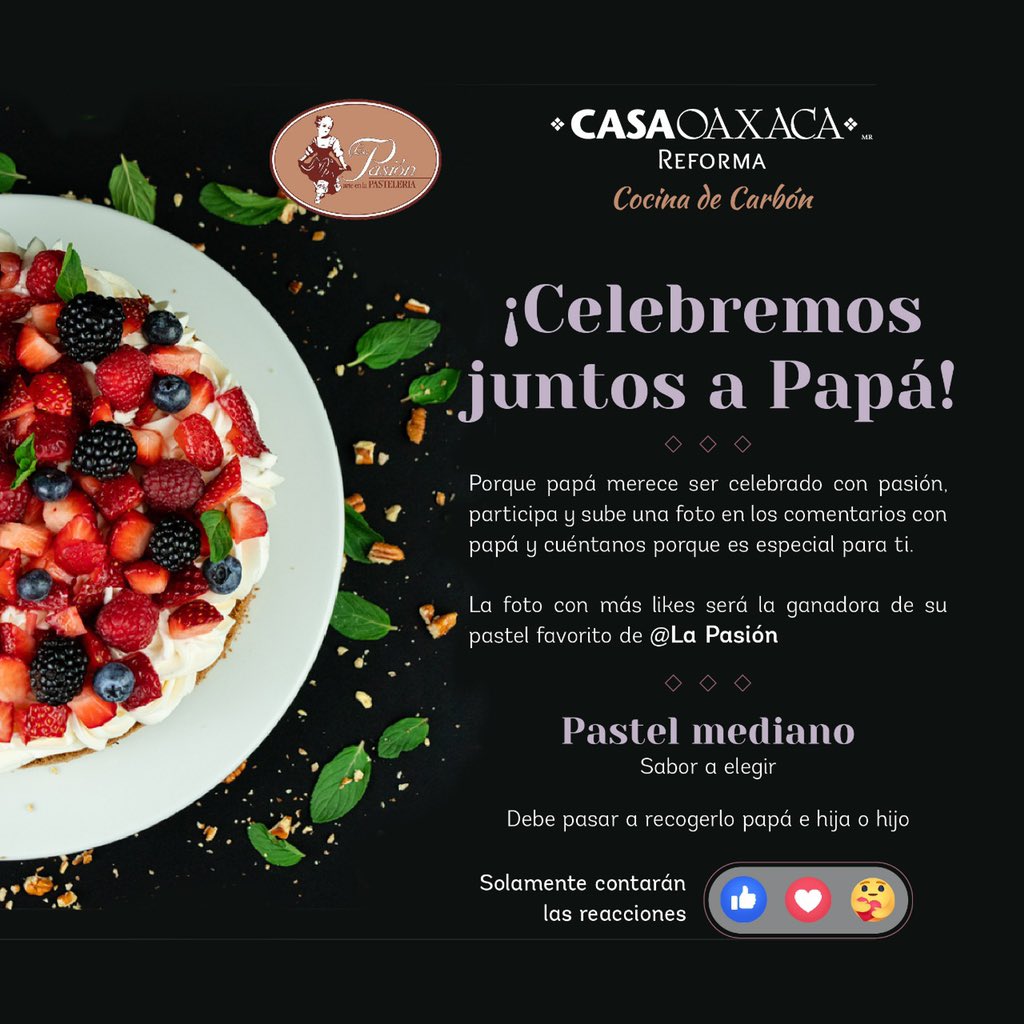 ¡Celebremos juntos a papá con un delicioso pastel artesanal de <a href="/LaPasionFina/">La Pasión Pastelería Fina</a> 🧔🏻❤️🎂! 
-
facebook.com/11833850717352…