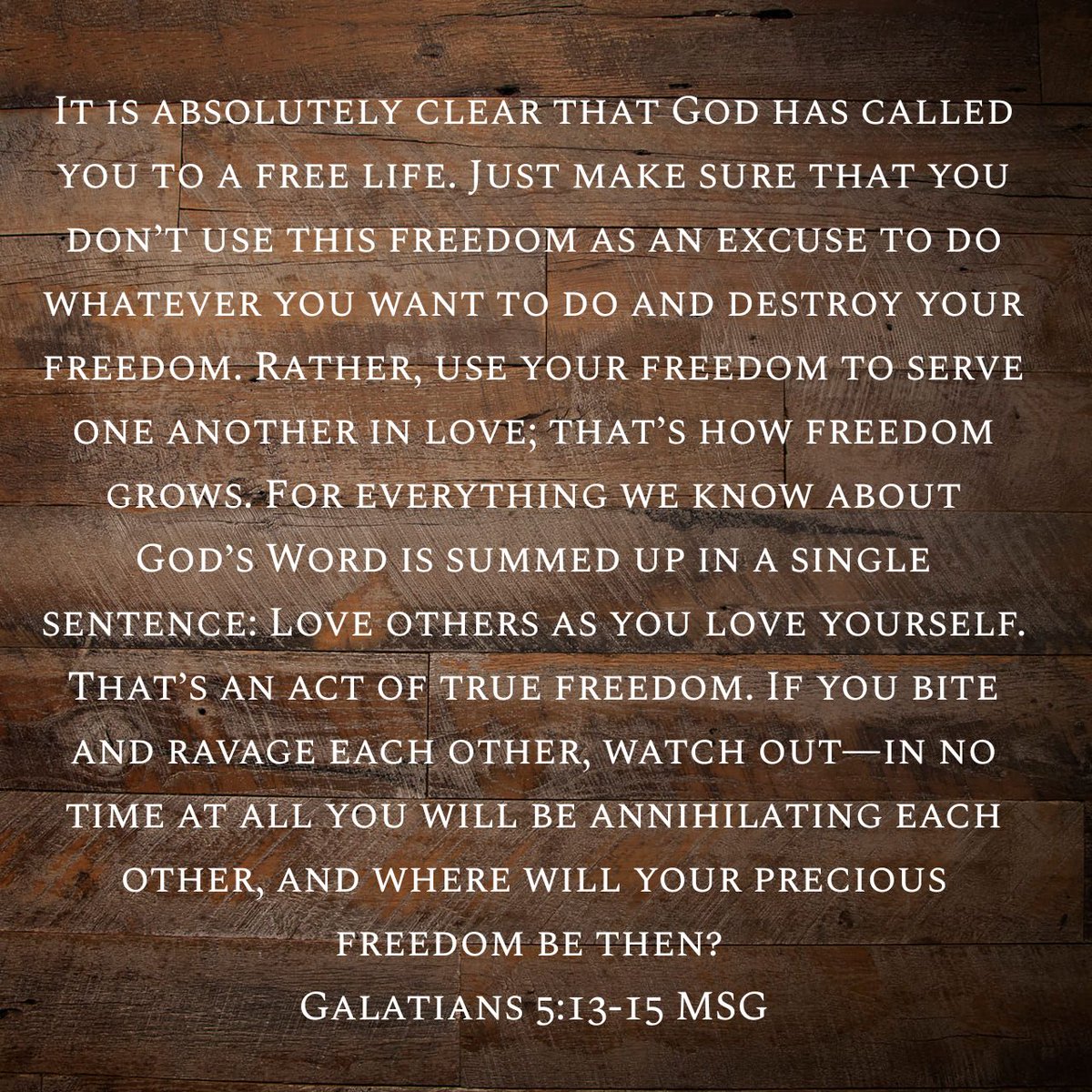 AbndntLyfe's tweet image. This says a #mouthful right here. I #challenge you to read this #verseofscripture from the #messagetranslation #examine our world today and tell me did you get what I got? We really need to stop #judging and start #loving. Get out of our...

instagram.com/p/CQRvsEPLuUF/…