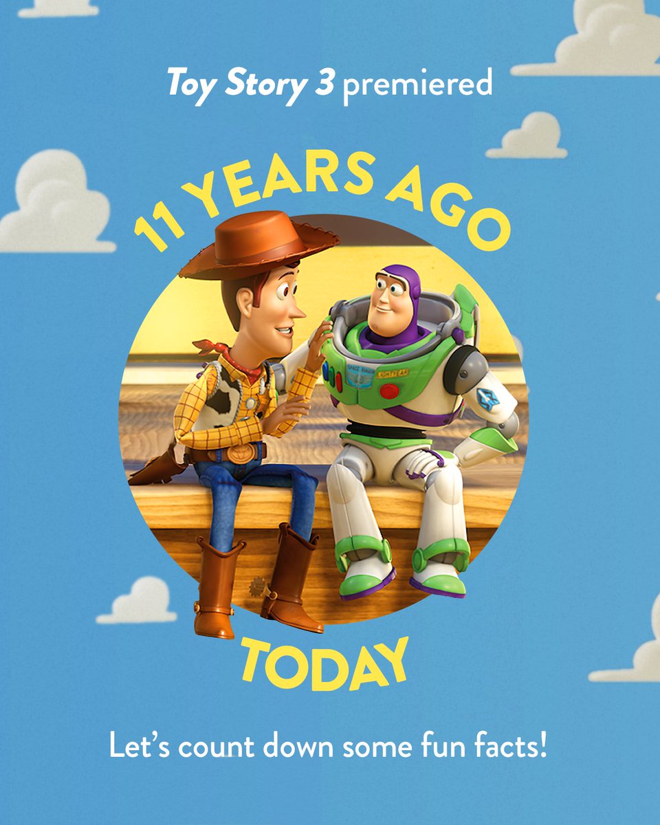 Pixar's tweet photo. Howdy, partner! Gather 'round for some rootin tootin’ cool facts about Toy Story 3. https://t.co/k1uZ0OJJrW