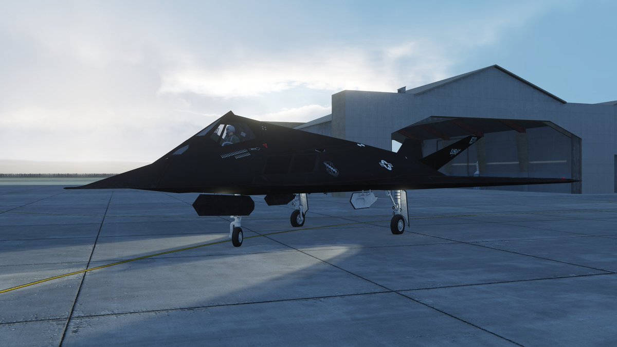 6THVFW's tweet photo. 40 Year Anny First Flight of F-117 in #dcsworld #nighthawk40 https://t.co/hv6PyYmM7f