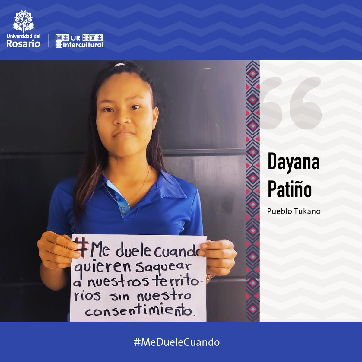 #MeDueleCuando sigue mostrando las formas de racismo que existen en la sociedad. Estudiantes, profes y compañeras de pueblos étnicos y afros, nos explican porqué. 
#MeDueleCuando es una campaña para que #ParemosLaDiscriminación
#SomosURIntercultural #SomosCiudadanos