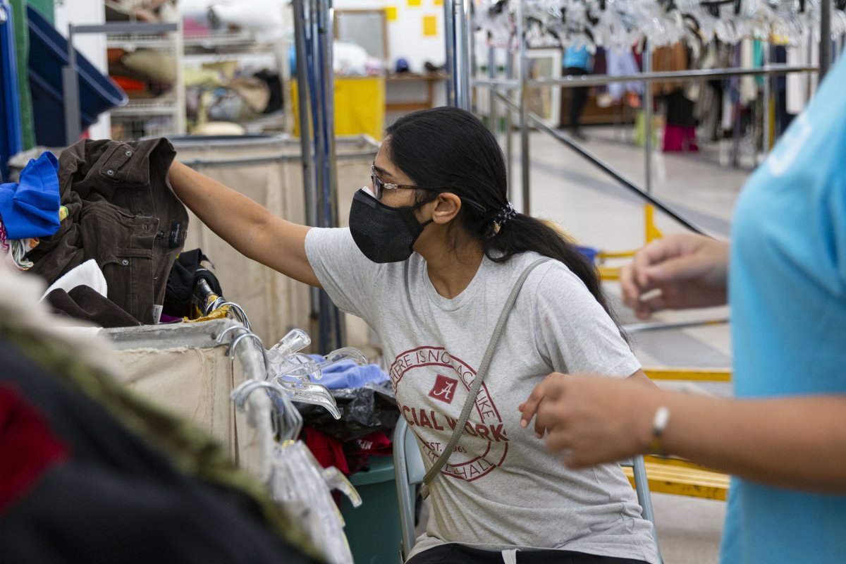 Faculty and staff (and some of their helpful kids!) from the SSW participated in <a href="/UnitedWayWestAL/">United Way West AL</a>'s   #DayofAction by helping sort donations, organize clothes and clean at the Salvation Army Thrift Store today in Northport. We got a lot done and met some awesome people!
