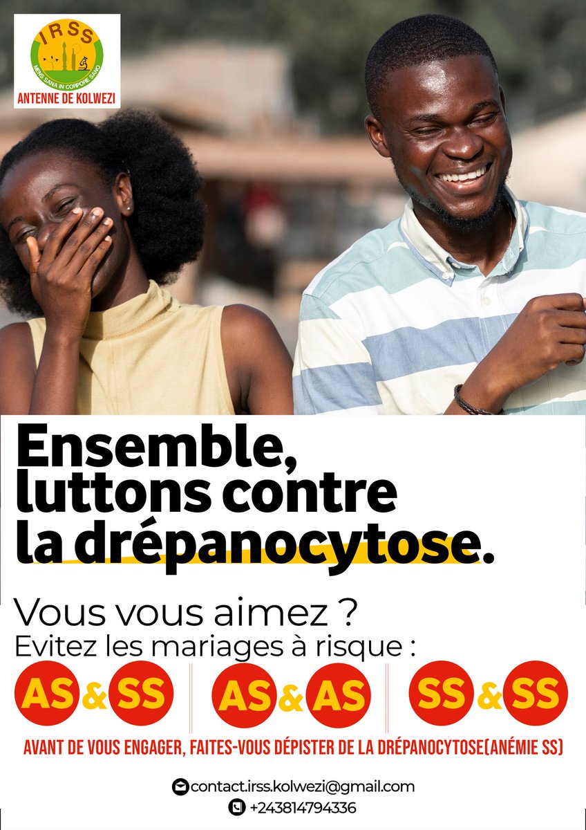 mus_muk's tweet photo. #JourneeMondialedelaDrepanocytose
"Sensibiliser c'est bien, dépister c'est mieux".
En soutien à notre action de sensibilisation, merci de partager pour atteindre ke plus de personnes.
Nous sommes TOUS concernés !
@MinSanteRDC
@AfricanUnionDRC @radiookapi @prioritesante @TopCongo https://t.co/YZyc74xPjl