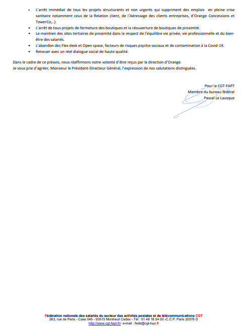 #22Juin #PreavisDeGreve #Orange
Pour l’emploi, les salaires, les conditions et l’organisation du travail, pour le service public communication, notre Fédération met à disposition un préavis de grève de 24h.