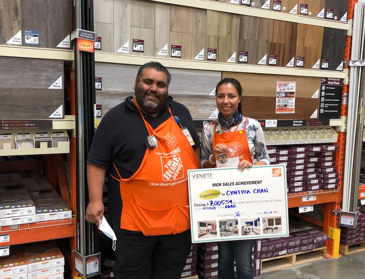 Home Depot Santa Clara store 0630 Thank you &amp; congratulations to Specialty DH Jessie Lema and Specialist Cynthia Chan on an $7,005.54 sale WTG!
<a href="/THDSpecialtyOps/">THD Specialty Selling</a>
@VenetaWF
<a href="/NienMadeUSA/">Nien Made USA</a>
<a href="/steveknott020/">بيع وتقسيط جولات</a>
@Moshe_THD 
<a href="/lionel_stevens/">Lionel Stevens</a> 
<a href="/trek1185/">Jesse Lema</a>