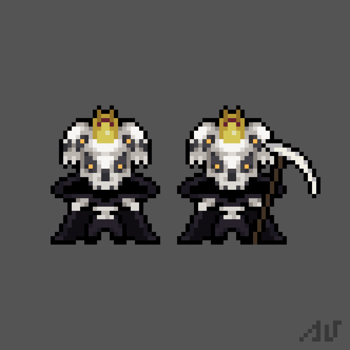 Aurusenth's tweet photo. Necromancer Class Skin #pixelart #pixel_dailies #art #gameart #rpg https://t.co/cdLBzEmrUe