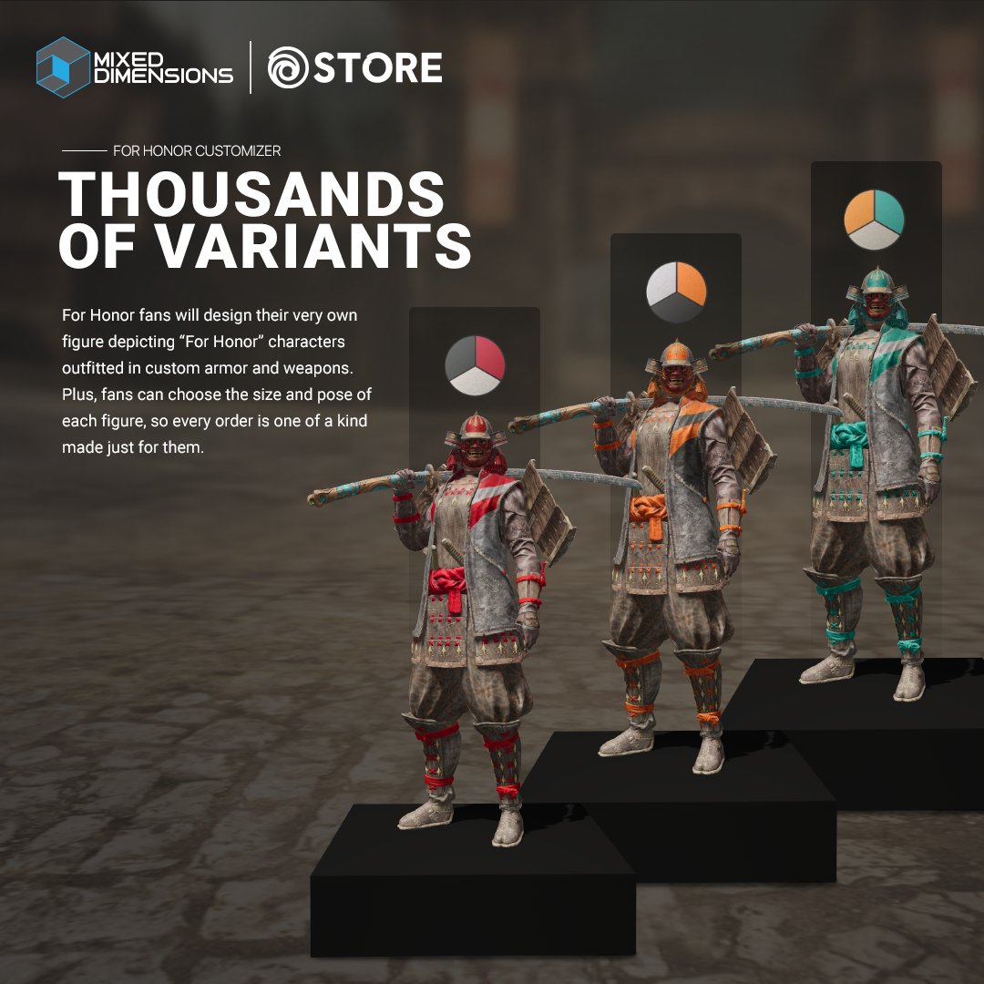 ForHonorGame's tweet photo. US &amp; Canadian Warriors, check out the customizable For Honor figures here: https://t.co/jO0idUGE9W !

Available heroes include Warden, Warmonger, Kensei, Tiandi, and Raider! 😍 https://t.co/BEzCy6n334
