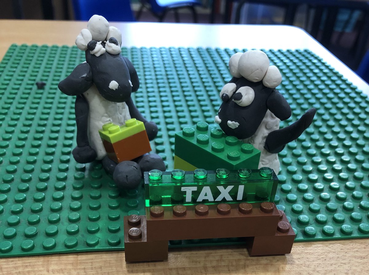 ClubKps's tweet photo. Just two Shaun the sheep waiting for their Friday night taxi from KPS club. What a week! #creativity https://t.co/e9QFhN2cJY