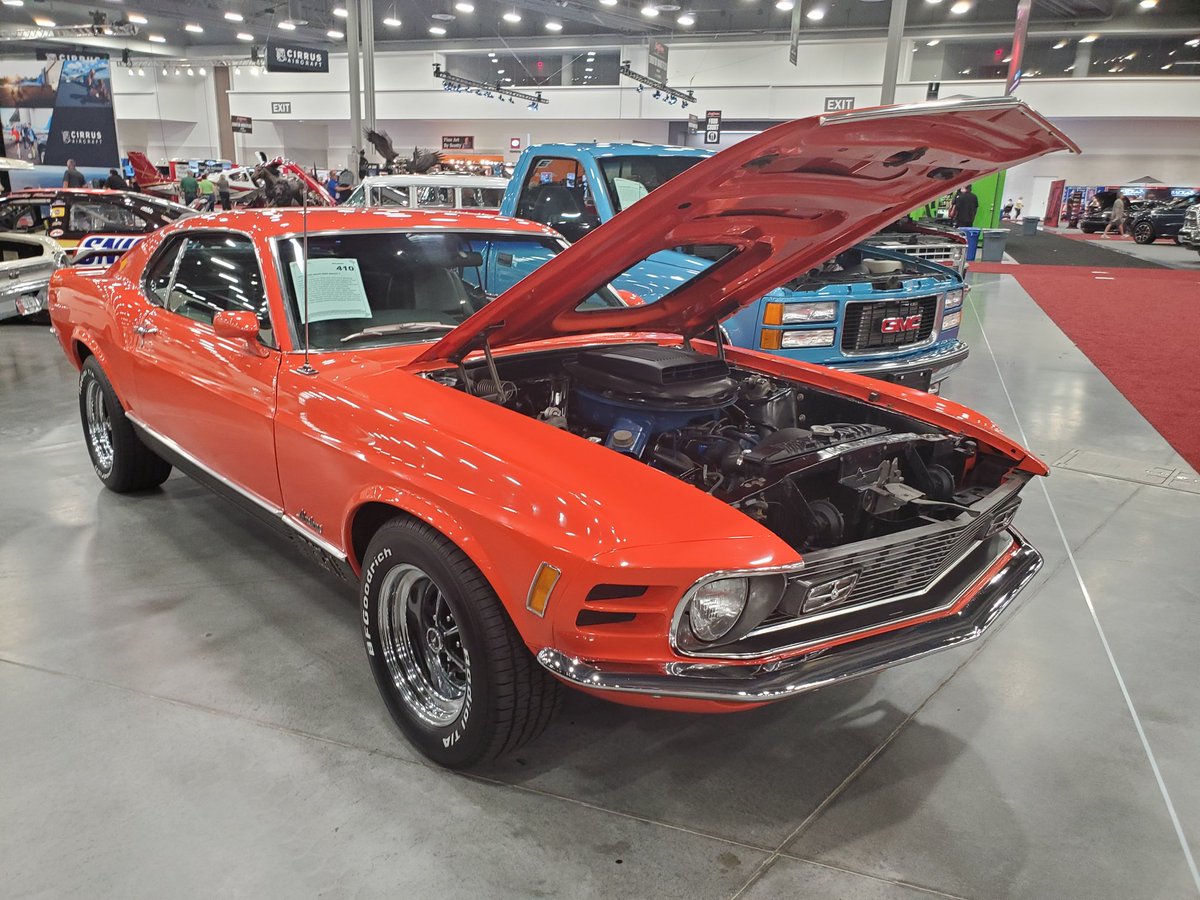 1970 #Mach1 #FordMustang 351 Mcode 4 speed shaker car in Calypso Coral <a href="/Barrett_Jackson/">Barrett-Jackson</a> Las Vegas now ! <a href="/FordMustang/">Ford Mustang</a> <a href="/Ford/">Ford Motor Company</a> @FordPerformance
