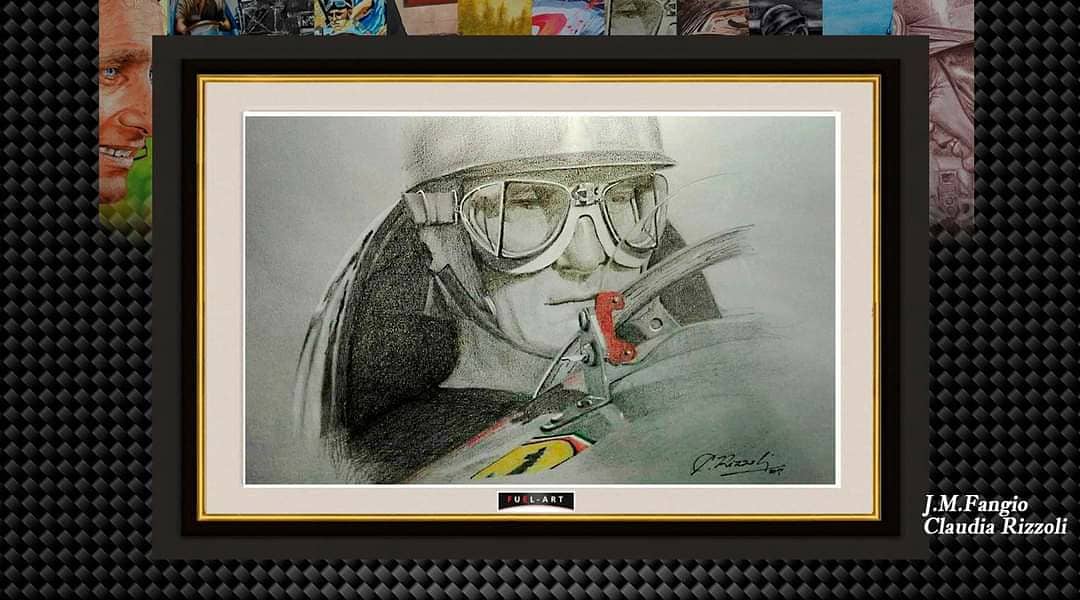 Homenaje de los artistas de FUEL-ART al mas grande corredor de todos los tiempos, Juan Manuel Fangio, en la semana del aniversario de su nacimiento. 24/6/1911