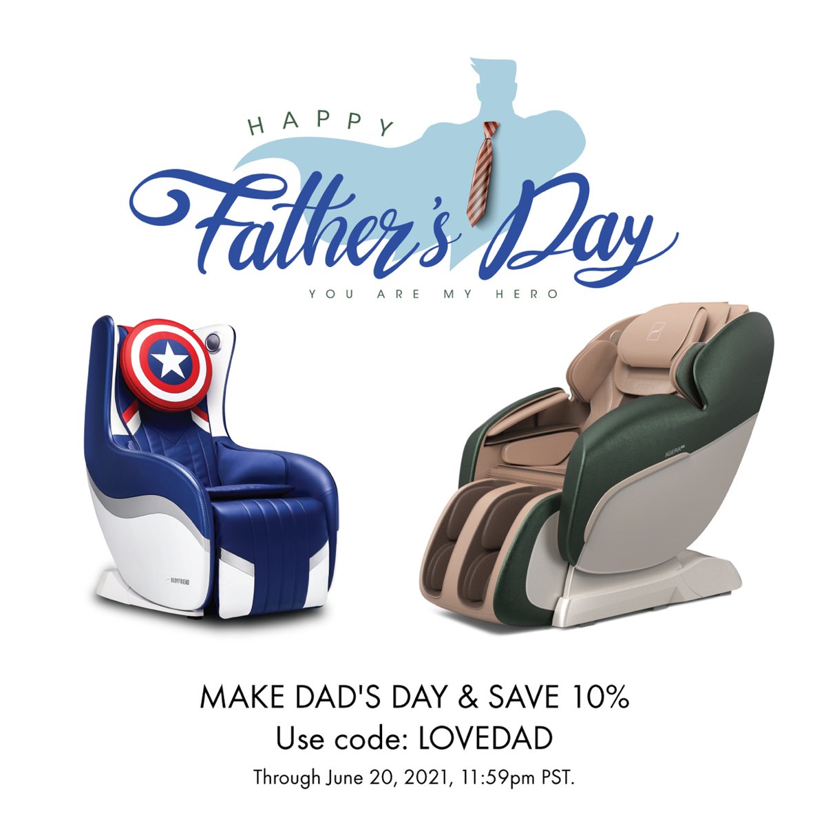 Time's Ticking! ⏰ Give Dad Gift of Health! Shop the Best Massage Chairs! [~ 6/20 11:59pm PST] - mailchi.mp/98dece9ebb67/b…