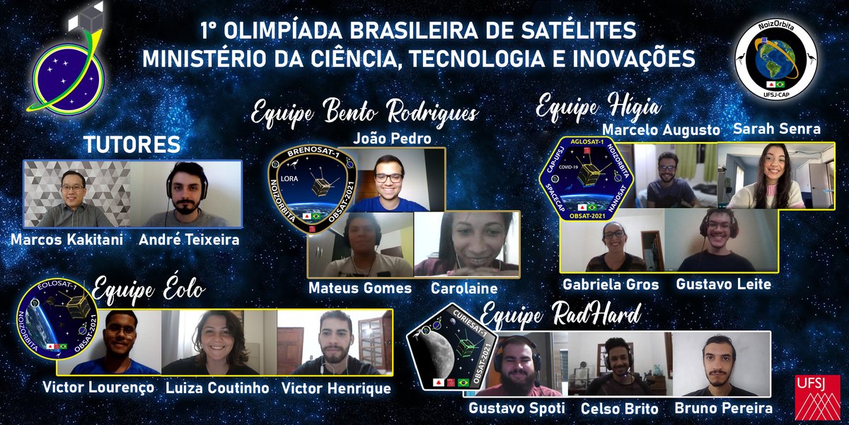 Zethras's tweet photo. Equipe da UFSJ (@NoizOrbita ) premiada na primeira fase da Olimpíada Brasileira de Satélites
https://t.co/S2WdW3tVOG https://t.co/NkZZUTXH0O
