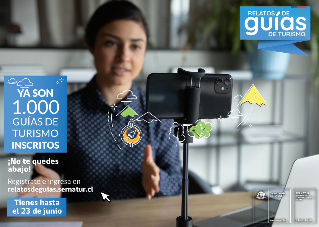 Sernatur's tweet photo. 📢¡Ya hay 1.000 inscritos en #RelatosDeGuías! No te quedes fuera y participa para digitalizar tu trabajo 🌐, captar a futuras audiencias ✅ y seguir mostrando las maravillas del país 🇨🇱
Inscríbete en 🔗https://t.co/o3QAKO6goE https://t.co/f49rqCMEzV