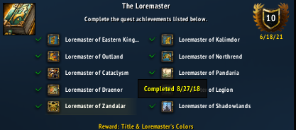 Sandmakertv's tweet photo. We got Loremaster!! what a grind.  Check that off the list!! 

#loremaster 
#worldofwarcraft 
#RazerStreamer 
#feraldruid https://t.co/0NqO2R5MO2