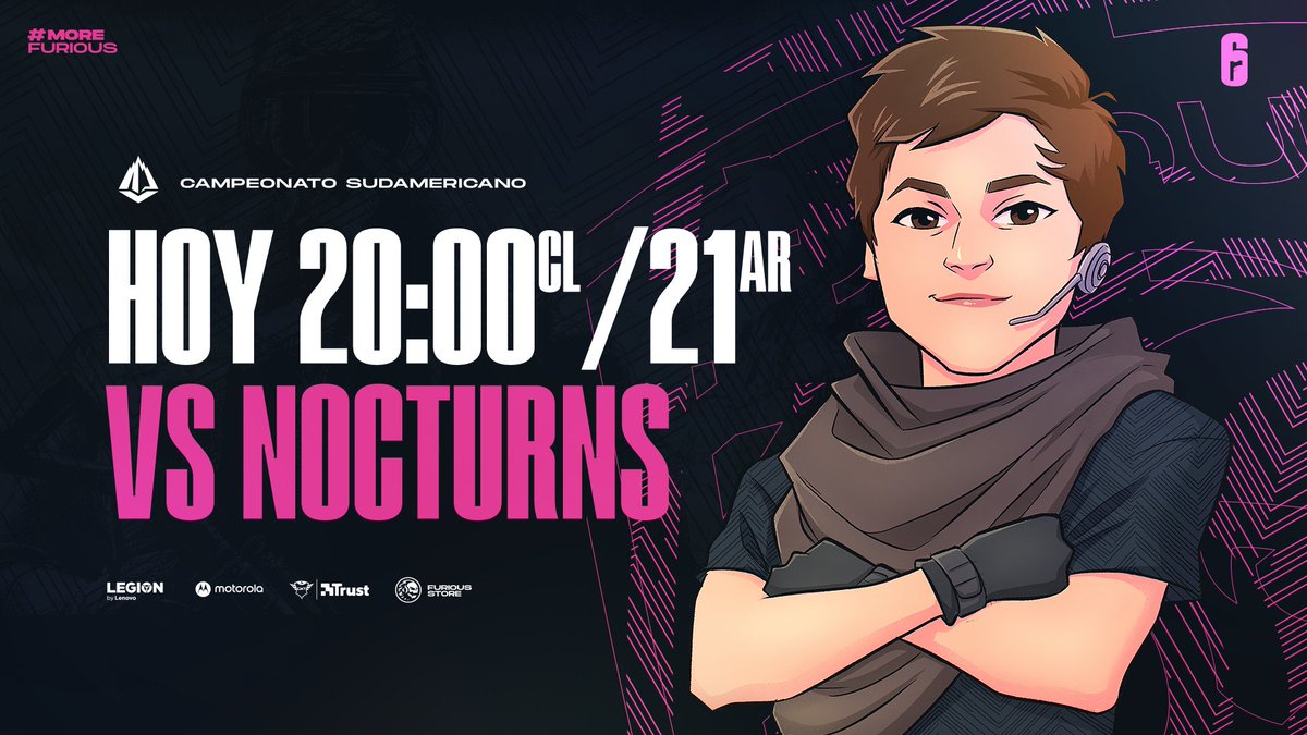 FuriousGamingLA's tweet photo. [R6]

¡Operadores, estamos de vuelta! 👊 Volvemos al Campeonato Sudamericano enfrentado a @NocturnsGaming. 

🇦🇷 21hs - 🇨🇱 20hs - 🇲🇽 19hs.
🖥️ https://t.co/Xu8GNsI0YK

#LegionFuriosa💻 
#ReadyForGaming📱 
#TrustGaming🖱️ https://t.co/IABJCSiZco