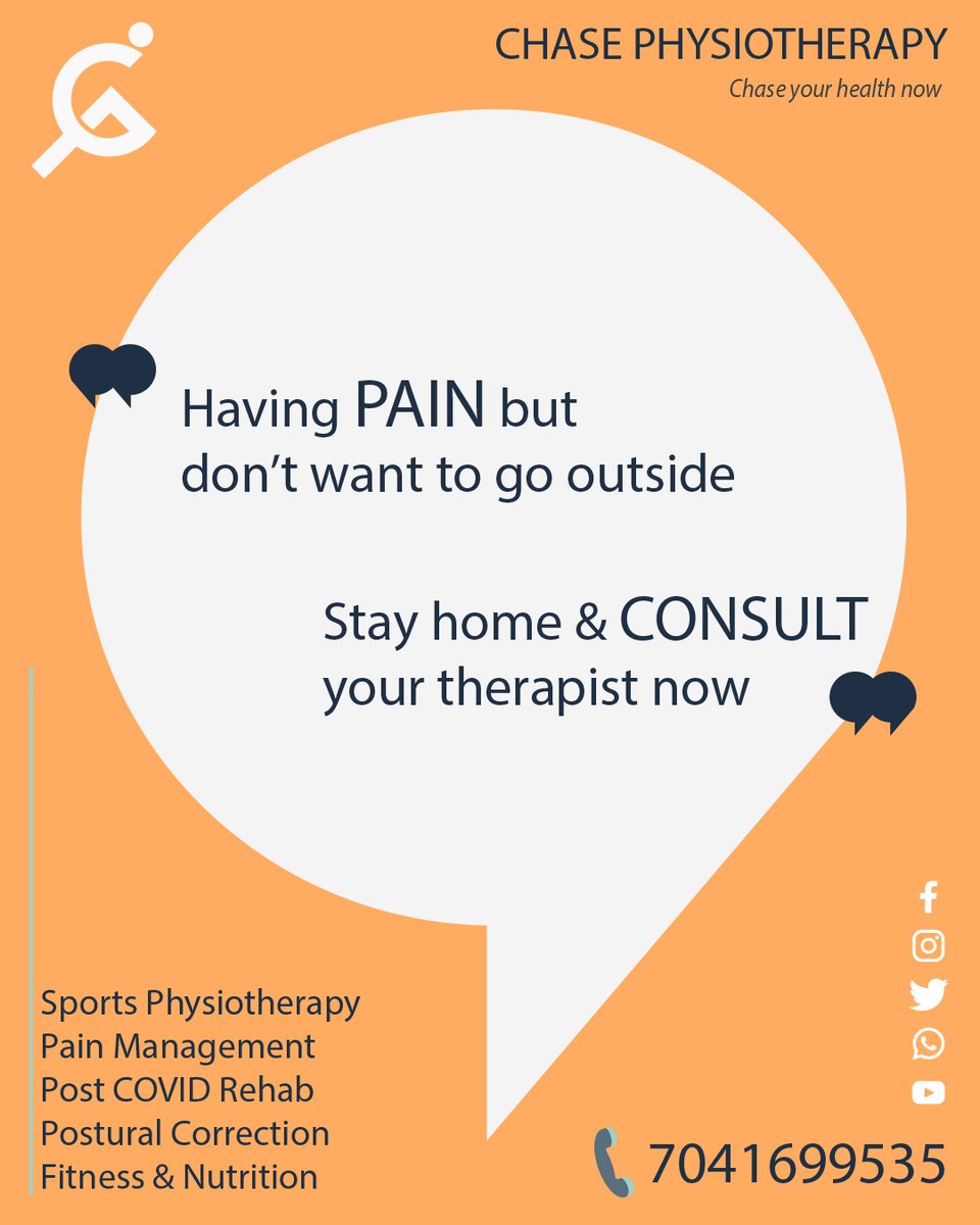 We are here to provide the same high level care that you expect in an in-person clinic with comfort and accessibility of an online platform. #chase #sport #virtual #physiotherapy #onlineconsultation #telehealth #WFH #COVID19 #corona #backpain #shoulder #pain #health #fitness