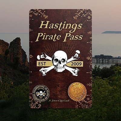 1066Card's tweet photo. Savvy?

The Official Hastings Pirates Day essential merch. 

Get your pass for £10 and use it everyday for hidden discounts in &amp; around Hastings. 

Order link in bio.

#hastingspiratesday #hastingspirateday #hastings #towncitycards #sussex #discountcard #1066promo https://t.co/RSOardd87B