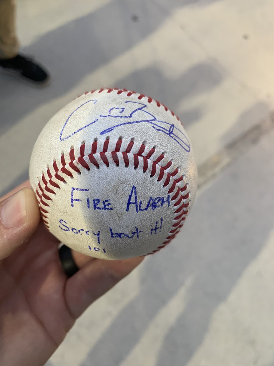 JamieToole's tweet photo. Any other @MiLB or @MLB clubs have to pause the game for a foul ball that hit the fire alarm causing the stadium to evacuate? No just @GoHammerheads & @stluciemets I guess https://t.co/K4zfTFzm9D