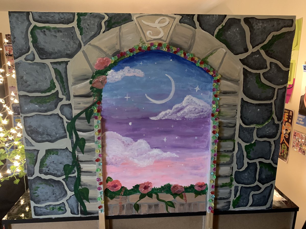TovaTencer's tweet photo. I painted a princess window in my bedroom because I am finally powerful enough to do so. https://t.co/VGWpcwr6Hm