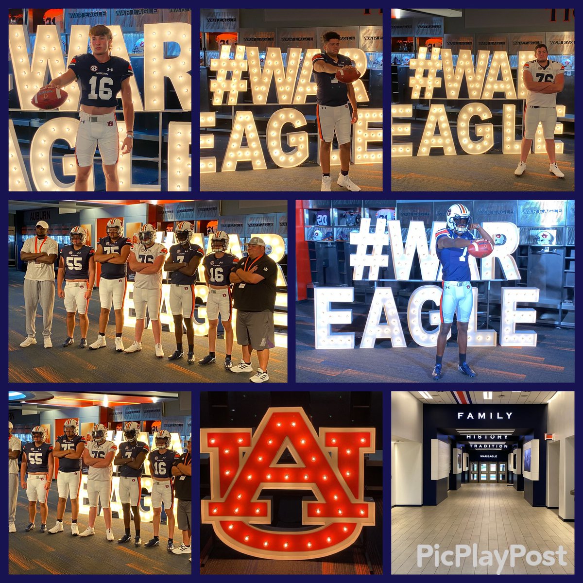 ThankfulCoach's tweet photo. @BradBedell Thank You so much for a great visit today @AuburnFootball What a great staff and group of people. #WarEagle @superpoole1 @XzavierBrown23 @easter_shamar @formby_jacob @CarstonPoole @Lmacc21 @JakeNorwood13F @adrian_fondren #GodWins https://t.co/9mgZZxrnKu
