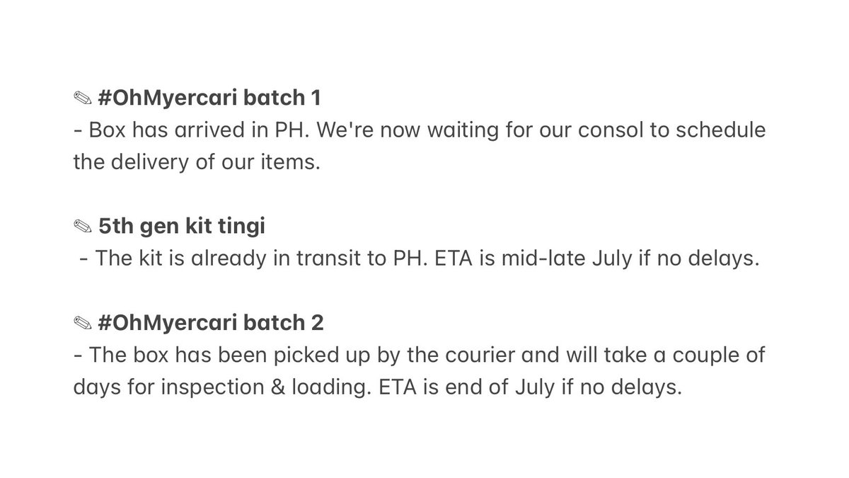 ohmycollects's tweet photo. 「 #OMCUpdates 」

‣ mass update as of June 19 https://t.co/EwKGUrU8py