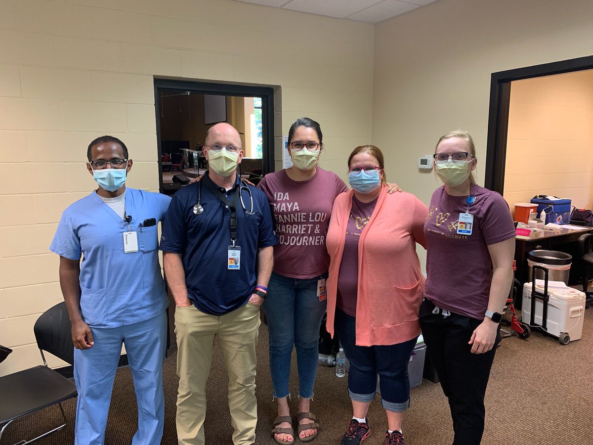 These five fabulous team members administered vaccines at Progressive Baptist Church today!