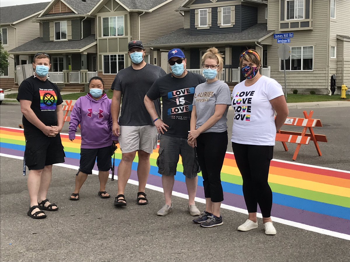 EHLhawksGSA's tweet photo. It’s BAAAACK!! Our rainbow crosswalk has had a much needed makeover and looks as fabulous as ever! Thanks so much to our amazing staff and community! 
#Pride #YouAreLoved https://t.co/kyXBR4Wqty