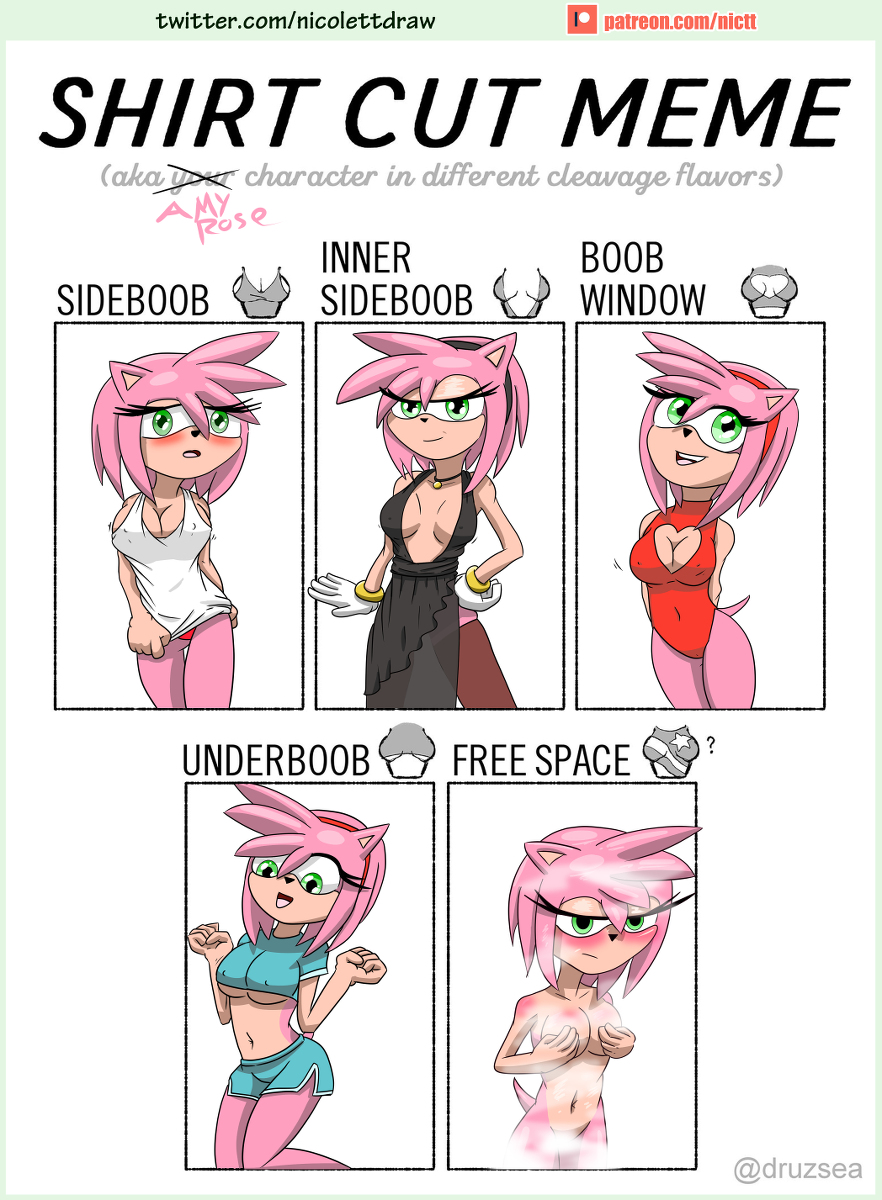 nicolettdraw's tweet photo. [R-18] Shirt Cut Meme Amy Rose #SHIRTCUTMEME #yiff #furry #amy #amyrose #sonic #pinkhair #ecchi #sexy https://t.co/o9JE4y5mN4 https://t.co/VyyOCWb8w2