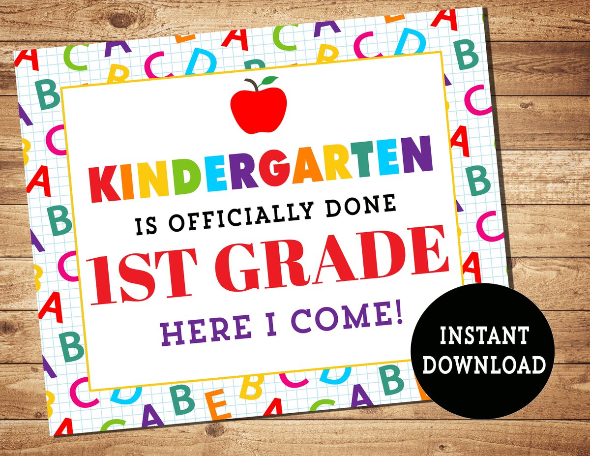 NDeeSpirit's tweet photo. Excited to share the latest addition to my #etsy shop: Kindergarten Sign (Instant Download) https://t.co/ODM3DVvv1s #downloadable #instantdownload #kindergarten #firstgrade #school #lastdayofschool #schoolsign #photosign #dimenchonsdesigns https://t.co/ShvpMmC5F4