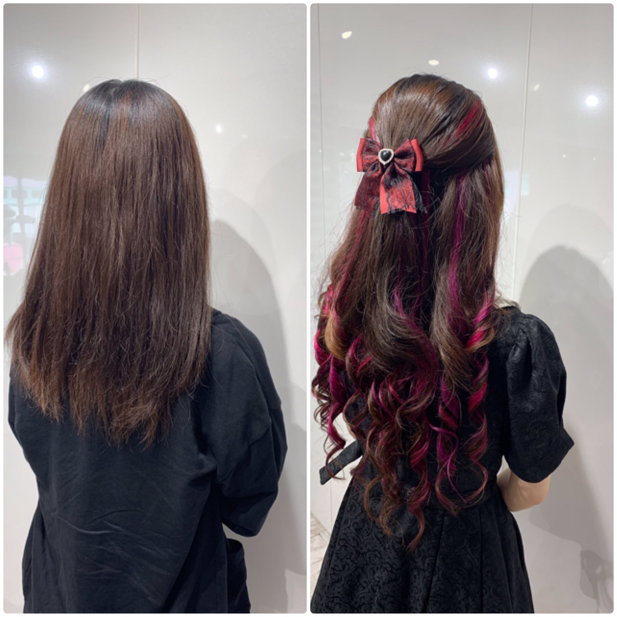 あるじゃんすー原宿店 トータルビューティーサロン おはようございます 地毛を伸ばしつつピンクと紫を ミックスしてお付けしました あるじゃんすーはエクステの 色の種類も豊富なので多色遣いも できちゃいます 沢山のご来店お待ちしております