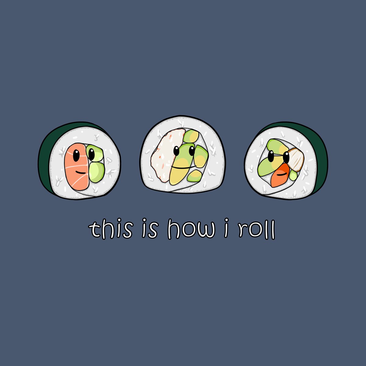 TeeRexTee1's tweet photo. This is how we roll.....sushi that is!! 😁 😉 🍣 
Happy Sushi day yall!

#teerextee #june #sushi #sushiroll #puns #cute #punny #funny #fun #geeky #nerdy #geeklifestyle #nerdlifestyle #geekylifestyle #nerdylifestyle https://t.co/FafNlKc86i