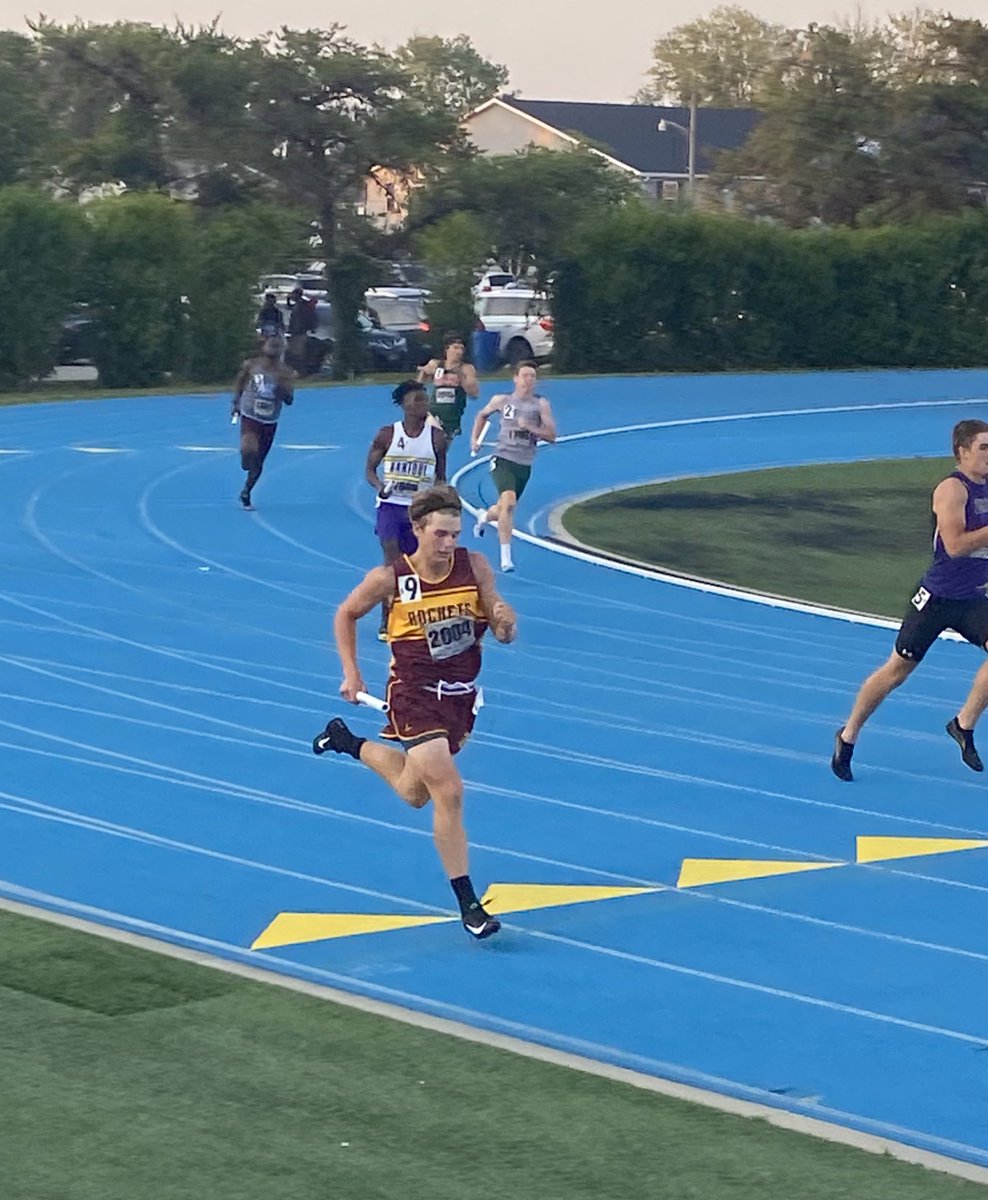 RBCHSTrack's tweet photo. Tristan, Sean, Landon, and Jack finish the day with a PR in the 4x400! #rbtrack https://t.co/Dhaw7ym5uI