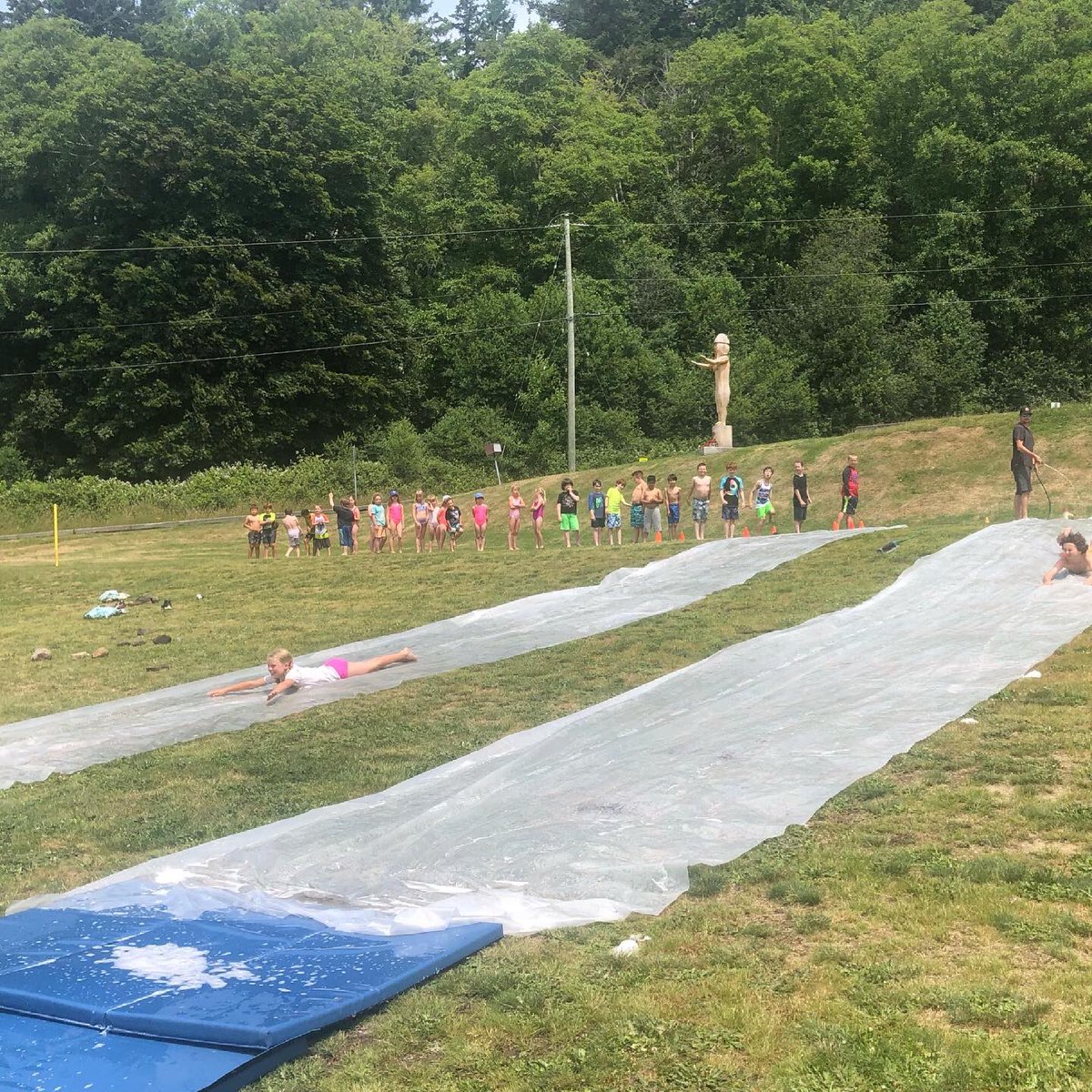 #funfriday was soaking wet and tons of fun! #covidfriendlyfun #almostdone