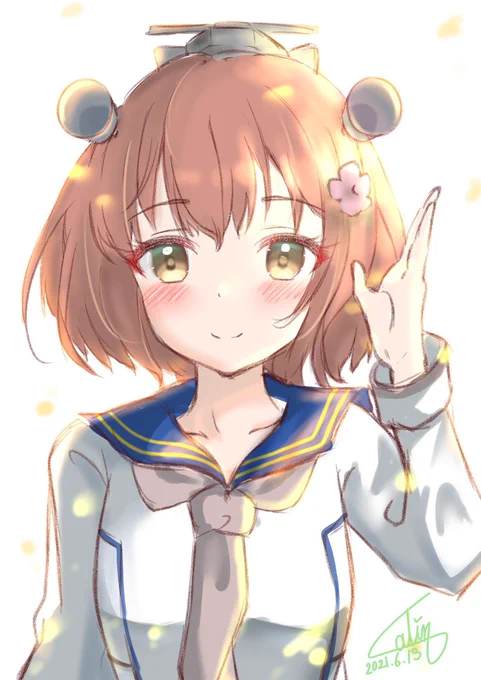 ゆきかじぇ #艦隊これくしょん #艦これ #艦これ版深夜の真剣お絵描き60分一本勝負 #雪風(艦隊これくしょん) https://t.co/3AyBuF2RiE 
