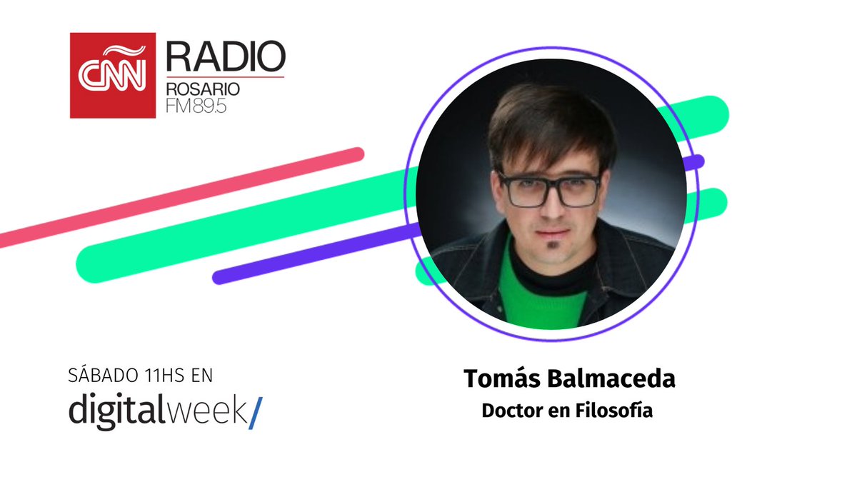 DigitalWeekARG's tweet photo. 💬 Sábado 11hs en @CNNradiorosario conversamos con Tomás Balmaceda (@capitanintriga ), Doctor en Filosofía, sobre #influercers y la llegada de la 6ta edición del @smdayARG : Content marketing y negocios digitales
🎧Escuchanos: https://t.co/4q9pFiNG5G
#CNNRadioArgentina #smday https://t.co/YBSSZ5PM15