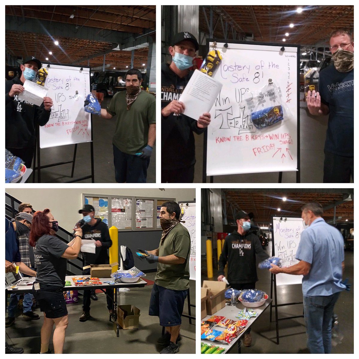 Recognition Friday!! Safety team greeting employees at guard gate activity handing out swag for those who got the 8keys correct. Thx Laguna safety committee!!! @UPS_Bryce <a href="/UPSers/">UPSers</a> <a href="/UPS_Laguna/">UPS Laguna Preload</a>