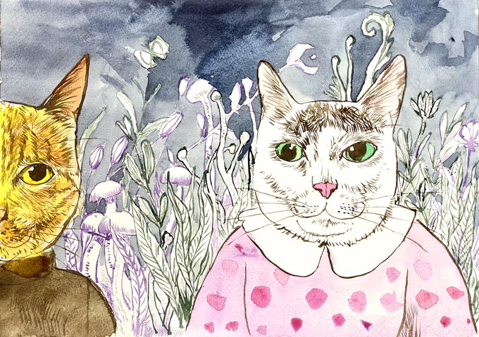 猫の絵画のtwitterイラスト検索結果 古い順